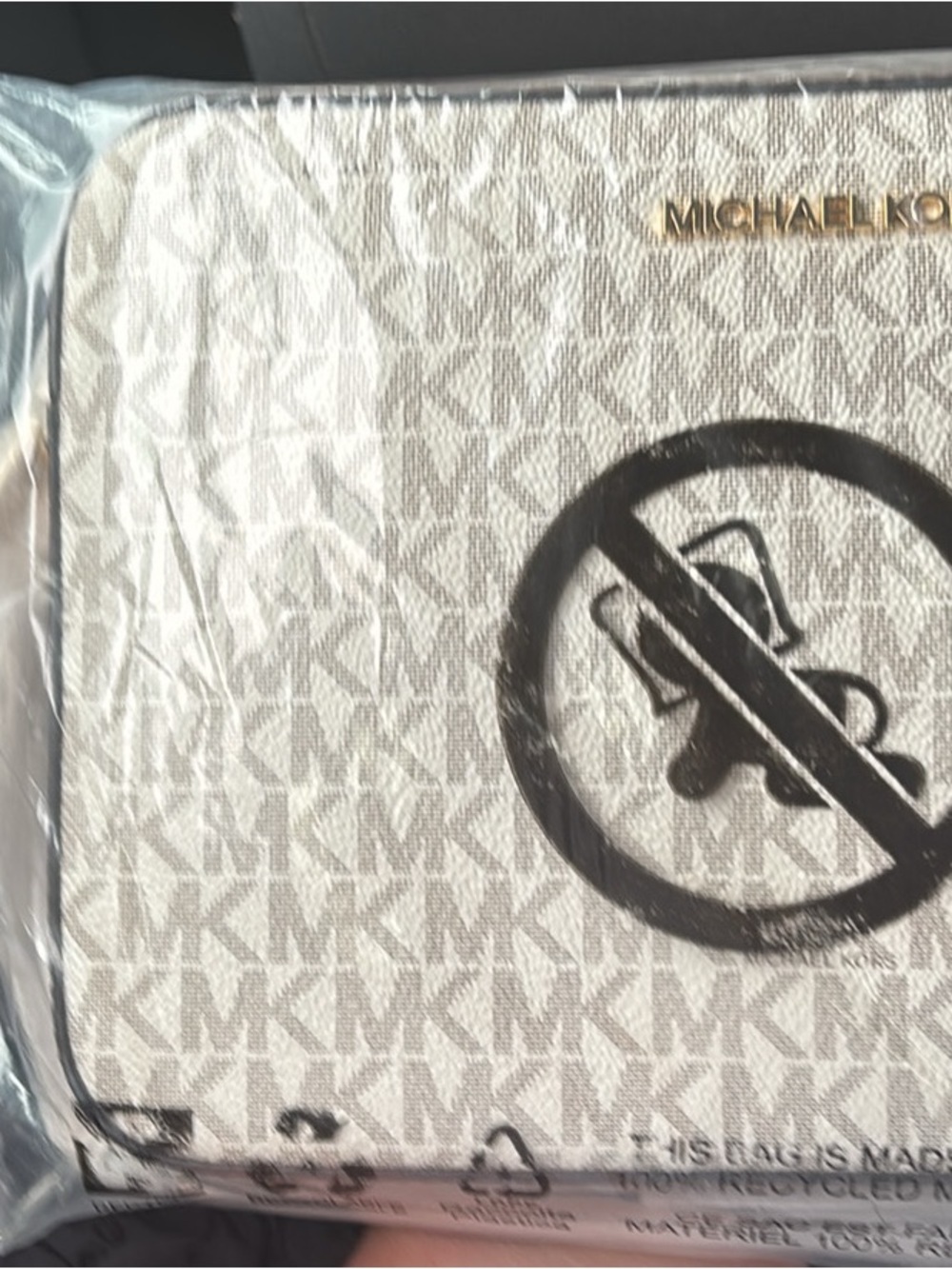 Michael Kors Black and Silver Logo Pouch